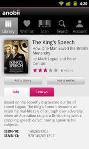 La nuova applicazione di aNobii